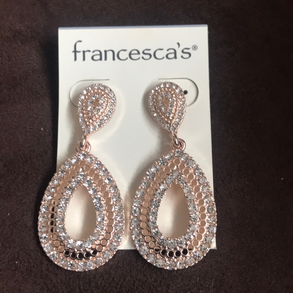 Costume Pierced hanging earrings Rose Gold